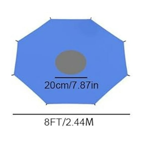 Trampoline Sun Shade Cover 1PC,Weather-Resistant Protective CanopyHeavy-Duty Fabric Blocks Rays Extends Equipment Life Outdoor Recreation(Blue)