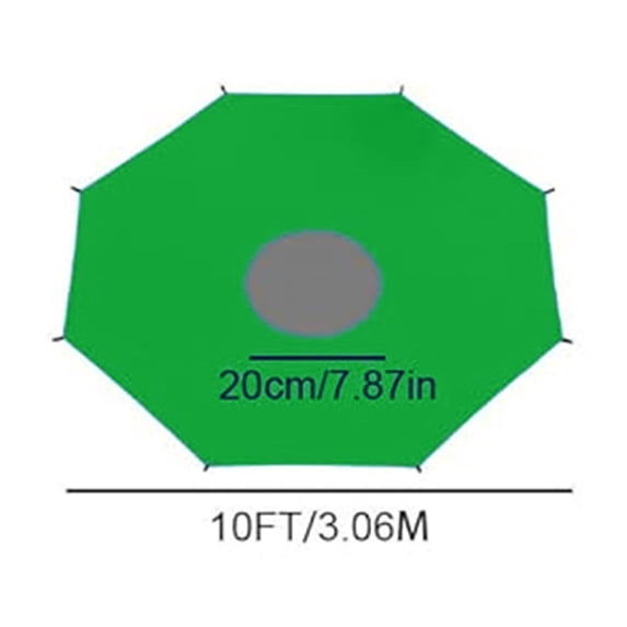 Trampoline Sun Shade Cover with UV Protection for 6ft to 14ft Outdoor Trampolines, Water-Resistant and Tear-Resistant Fabric with Easy Installation Straps