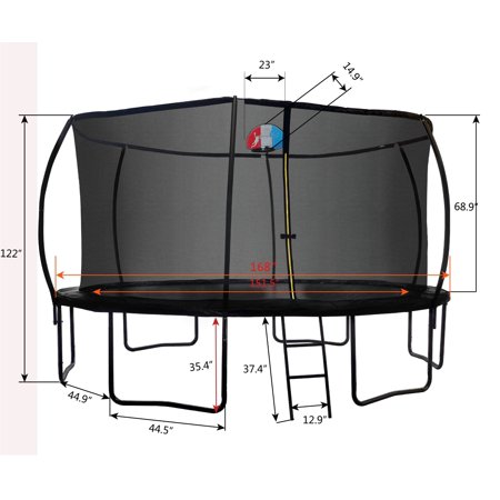 Trampoline featuring a Backboard Your Ultimate Source of Safe and Exciting
