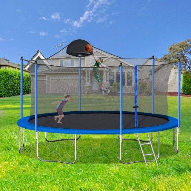 Trampoline for Kids and Adults, 14 FT-Recreational Outdoor Trampoline ...