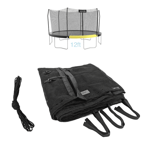 TrampolinePro 12' Round Trampoline Safety Net for 6 Straight Pole Enclosure Systems "NET ONLY" Model # 511216
