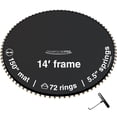 thumbnail image 1 of TrampolinePro 14' Round Trampoline Jumping Mat with 72 Rings, and works with 5.5" Springs, 1 of 7