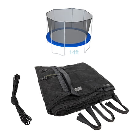TrampolinePro 14’ Round Trampoline Safety Net with Straps For 8 Straight Pole Enclosure System "NET ONLY" Model # 511418