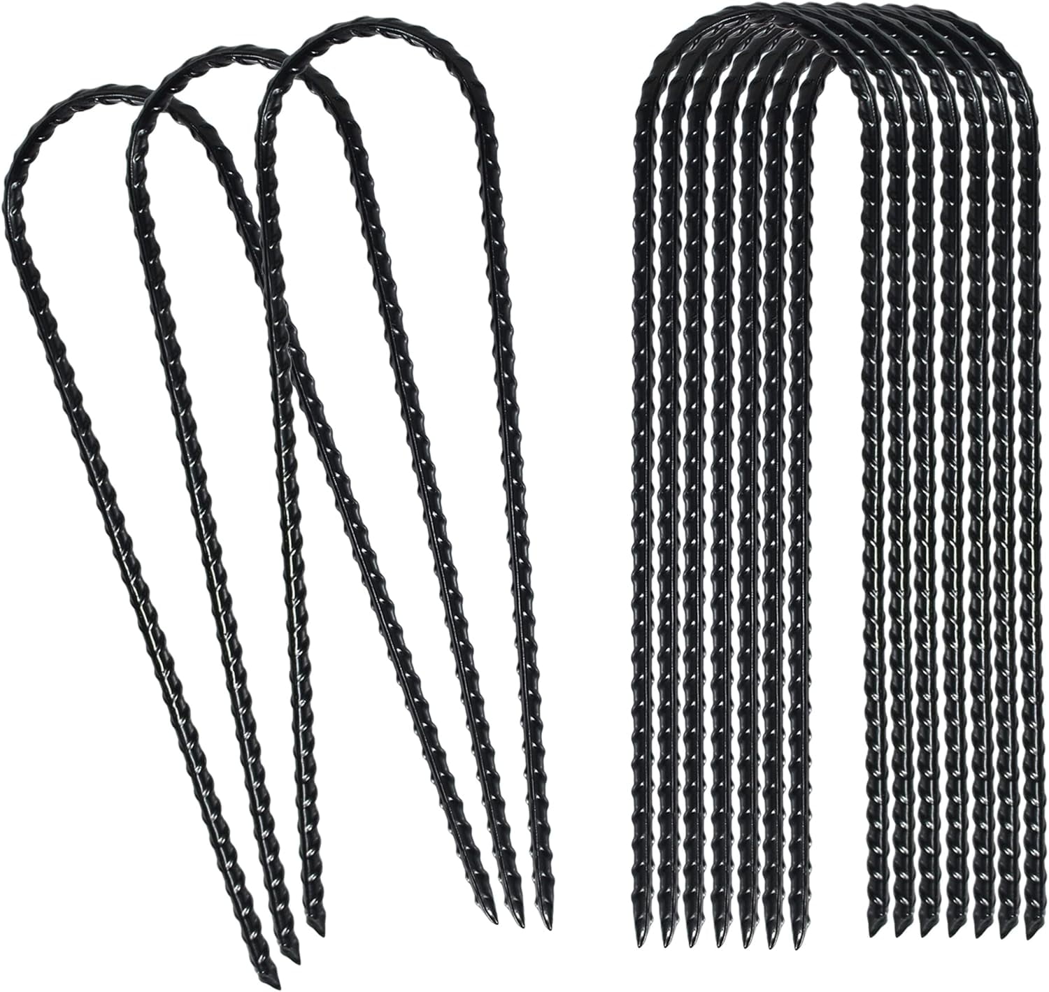 Trampolines Wind Stakes Heavy Duty U Shape Galvanized Steel Ground Anchors with Sharp End for Camping Tent, Garden Staples, Trampoline Pins