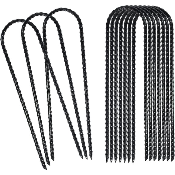 Trampolines Wind Stakes Heavy Duty U Shape Galvanized Steel Ground Anchors with Sharp End for Camping Tent, Garden Staples, Trampoline Pins