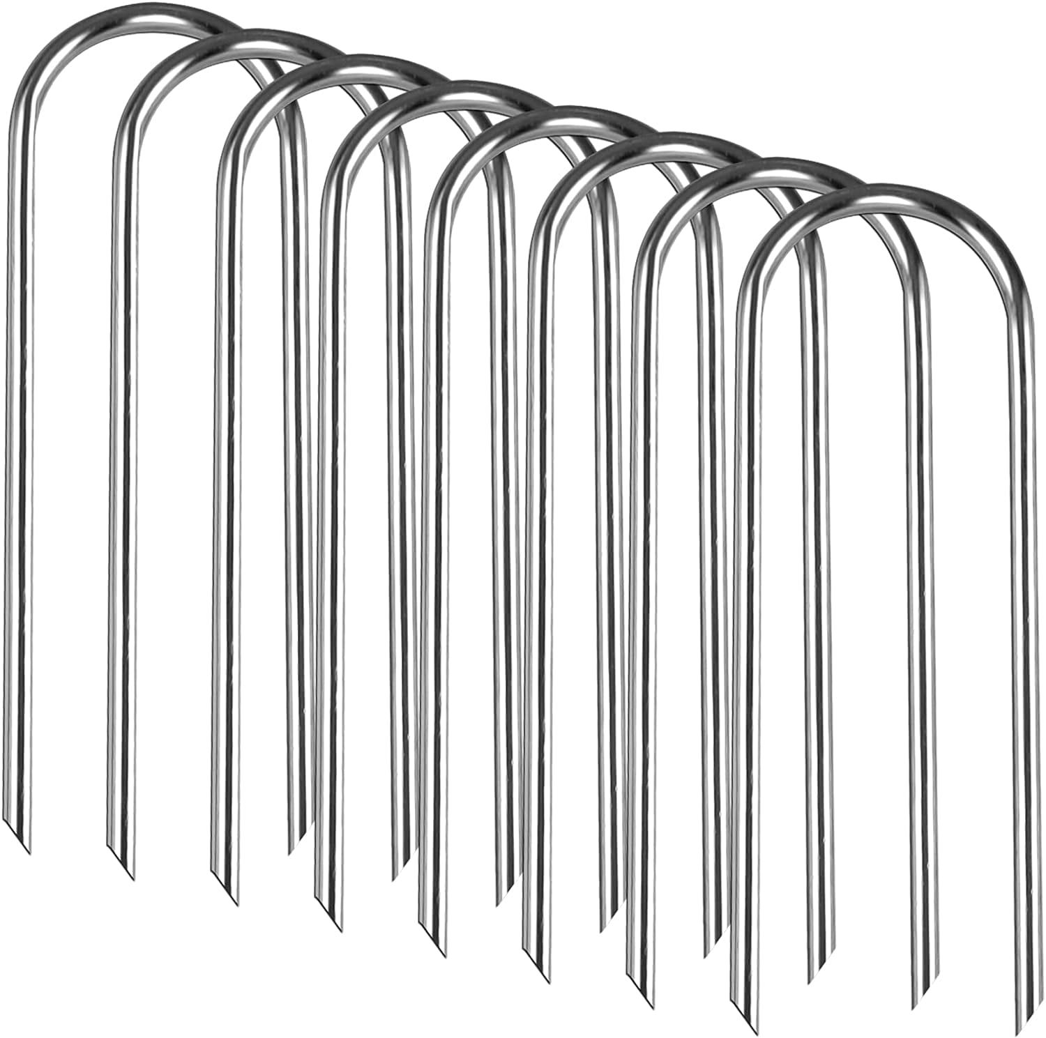 J Hook Rebar Stakes 12 Inch (20 Pack) - Camping Stakes Heavy Duty - Heavy  Duty Rebar Stakes for Chainlink Fence, Sports nets, Camping, Trampolines