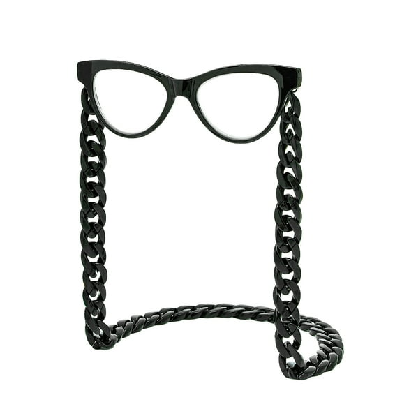 TranStep Chain-style Magnetic Reading Glasses Necklace, Lorgnette-style Pocket Reader with Pouch