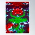 thumbnail image 1 of Trance Hippie Green Fire Bear Design Poster Wall Art, Modern Wall Decor, 8x12 UNFRAMED, 1 of 3