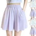 thumbnail image 1 of Tranfacy 5-16 Years Girls Solid Skort with Pockets Mid Length Summer Wear, 1 of 5