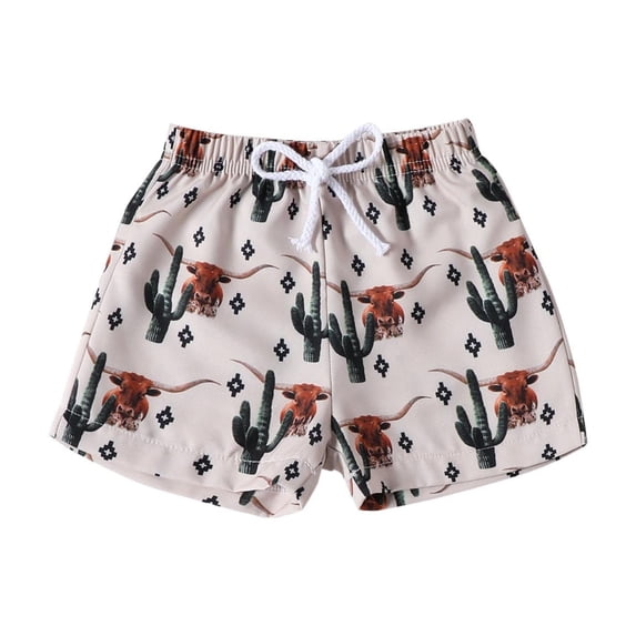 Tranfacy Toddler Boys 6 Months-3 Years Summer Half Pants Print Elastic Waist Vacation Beach Shorts