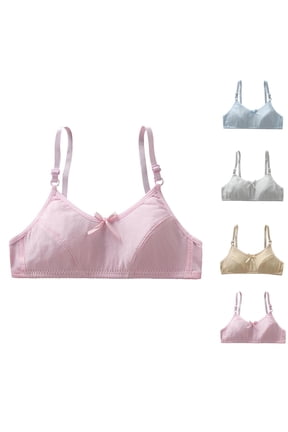 Girls Puberty Training Bra Integrated Padding Wireless Sleeveless Camisole Layering Tank Top for 10‑15 Years