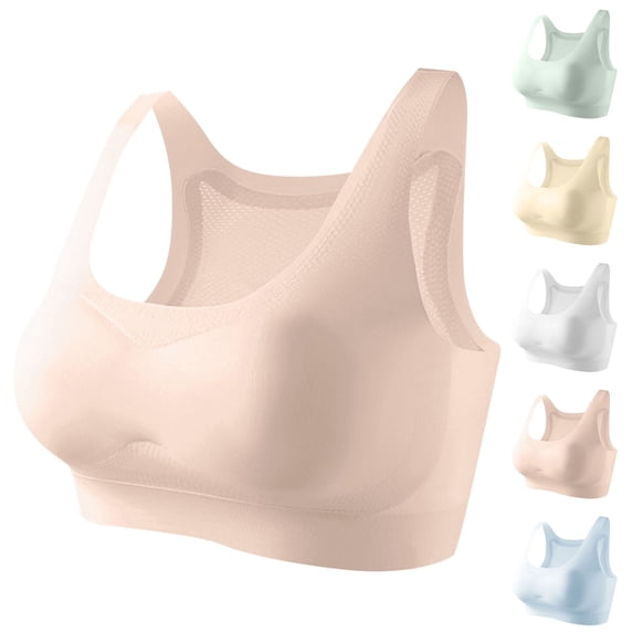 Tranfacy Girls 12-18 Years Summer Puberty Bras Wireless Thin Style with Built In Chest Pad