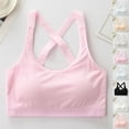 thumbnail image 1 of Tranfacy Girls 5-15 Years Summer Puberty Bras with Built In Chest Padding for Daily Wear, 1 of 5