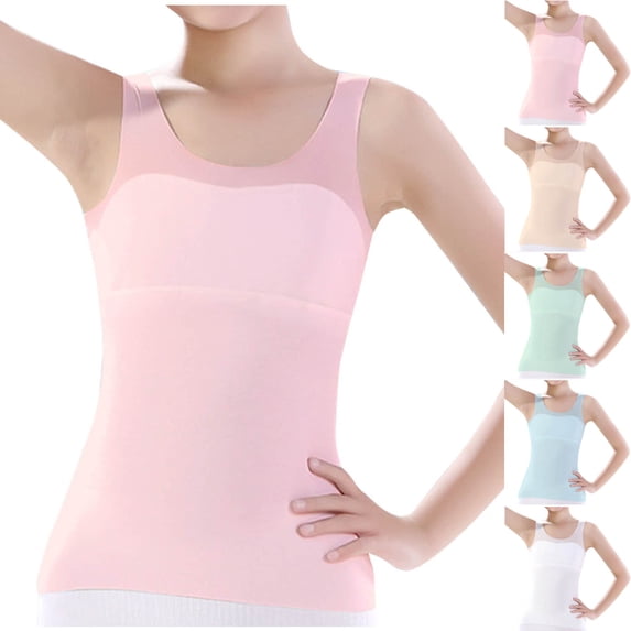 Tranfacy Girls 9-14 Years Summer Solid Tone Long Tube Daily Layering Bras