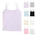 thumbnail image 1 of Tranfacy Girls Round Neck Camisoles Sleeveless Solid Breathable Modest Layering Shirts for 9‑14 Years Old, 1 of 4