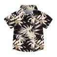 thumbnail image 1 of Tranfacy Kids Boys and Girls 2 to 15 Years Summer Short Sleeve Turndown Collar Blouses and Shirts Beach Print Pocket Casual Tops, 1 of 4