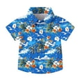 thumbnail image 1 of Tranfacy Kids Boys and Girls 2 to 15 Years Summer Short Sleeve Turndown Collar Blouses and Shirts Floral Print Pocket Tops, 1 of 4