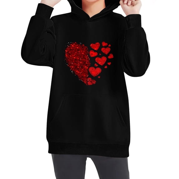 Tranfacy Toddler Kids Boys Girls Fall Winter Hooded Sweatshirts Pullover Basic Solid Long Sleeve Round‑Neck Daily Outfit Tops for 2‑12 Years Old