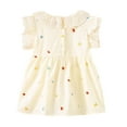 thumbnail image 1 of Tranfacy Dress for Toddler Girls Summer Sleeveless Turndown Collar Floral Embroidery Casual for 6‑24 Months, 1 of 4