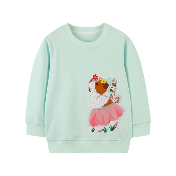 Tranfacy Toddler Kids Boys Girls Fall Winter Sweatshirts Pullover Print Long Sleeve Round‑Neck Outdoor Daily Outfit Tops for 1‑3 Years Old