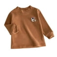 thumbnail image 1 of Tranfacy Toddler Kids Boys Girls Fall Winter Sweatshirts Pullover Warm Casual Solid Long Sleeve Turtleneck Layering Daily Outfit Tops for 2‑12 Years Old, 1 of 2