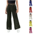 thumbnail image 1 of Tranfacy Unisex Kids 3-16Years Summer Print Full Length Trousers Sequin Flared Pants, 1 of 5