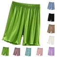 thumbnail image 1 of Tranfacy Women Summer Pajamas Shorts Solid High Waist Five Point Bottom Thin Daily Outer and Indoor Home Loungewear, 1 of 5