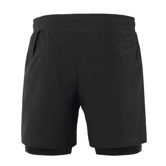 Traning 2-In-1 Men Running Shorts With Towel Loop Pockets Quick Dry Exercise Shorts For Training Gym Workout