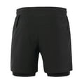 thumbnail image 1 of Traning 2-In-1 Men Running Shorts With Towel Loop Pockets Quick Dry Exercise Shorts For Training Gym Workout, 1 of 7