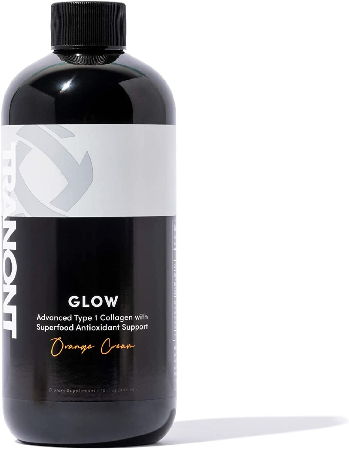 Tranont Glow Type 1 Collagen with Superfood Antioxidant Support 15 fl oz (Orange Cream