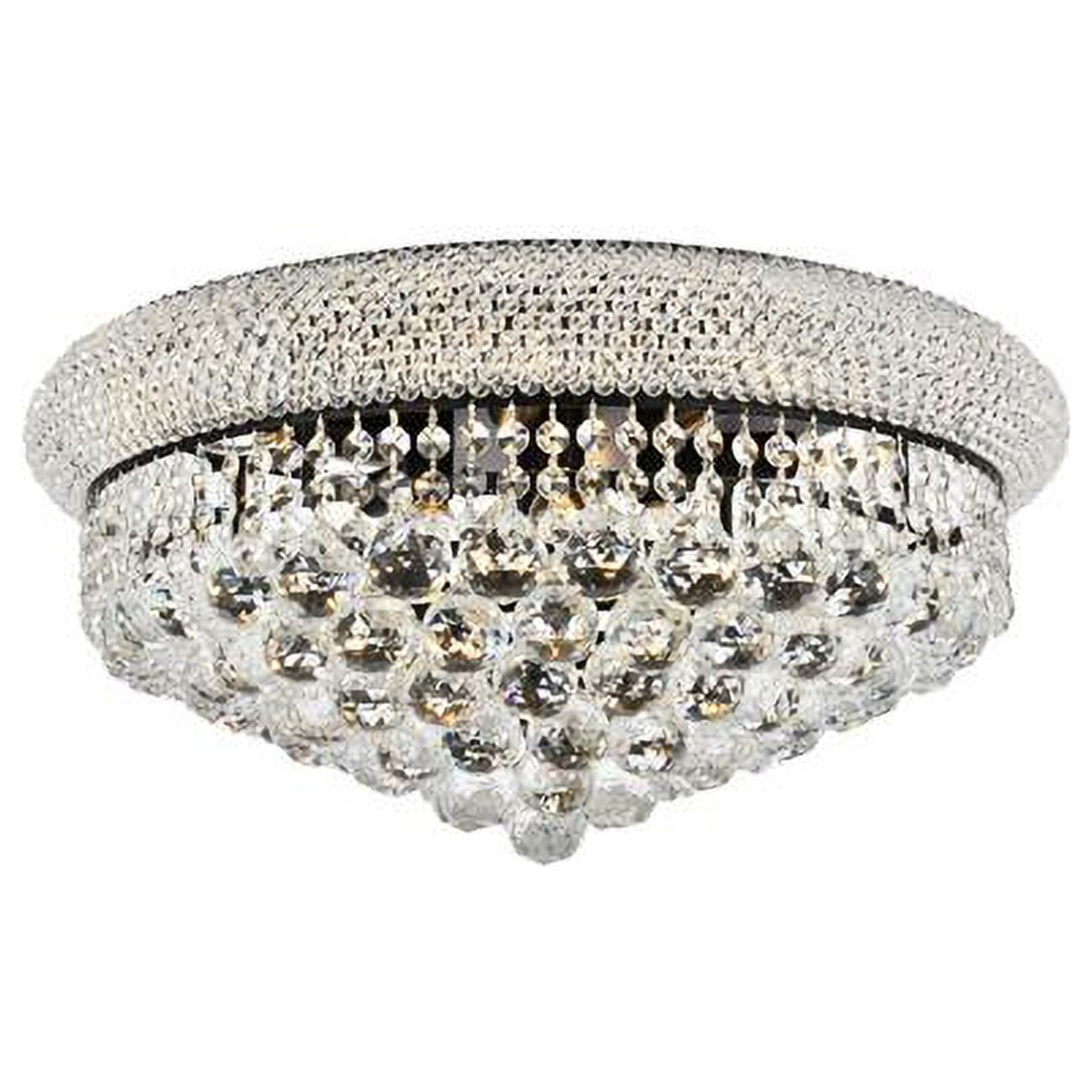Primo Black and Clear Crystal 10-Light Flush Mount