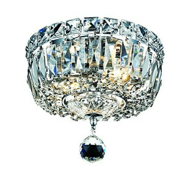 Tranquil 2 Light Chrome Transitional Flush Mount Clear Royal Cut Crystal