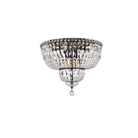 Tranquil 8 inch black flush mount