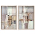 thumbnail image 1 of Tranquil Abstract Duo Shadowbox Print Boho Wall Decor by Art Remedy, Blonde Frame, 16 x 24, 1 of 6