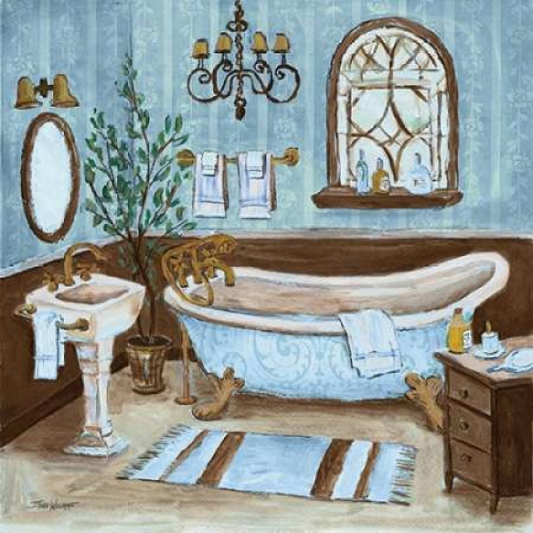 Tranquil Bath II Canvas Art - Todd Williams (24 x 24)