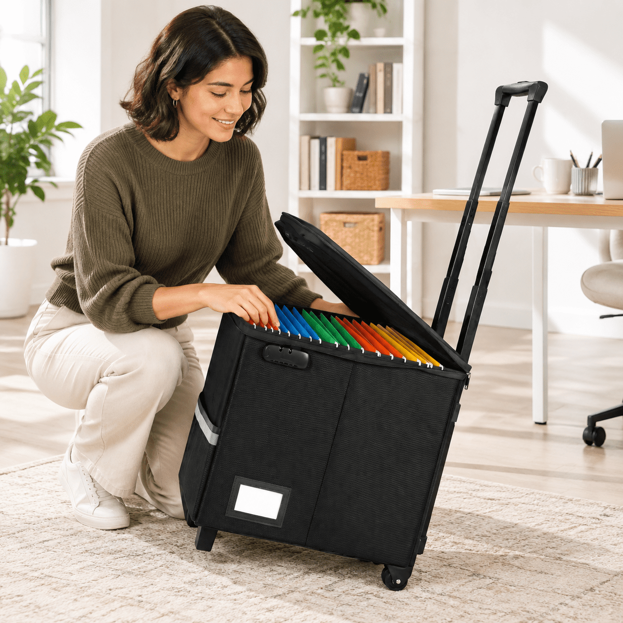 Tranquil Black Rolling File Box For Letter & Legal Size Files - Walmart.com