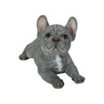 thumbnail image 1 of Hi-Line Gift Ltd. Tranquil Blue Hues: Polyresin Lying French Bulldog Figurine in Grey Blue, 1 of 6