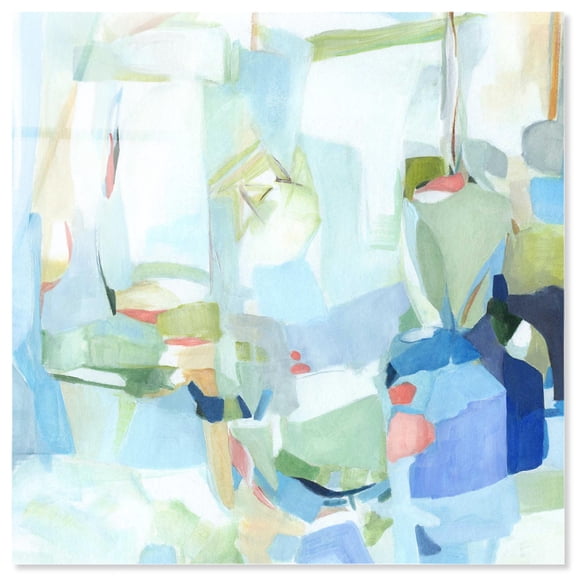 Tranquil Blues Acrylic Print Summer Wall Decor by Art Remedy, Ready to Hang, 16 x 16