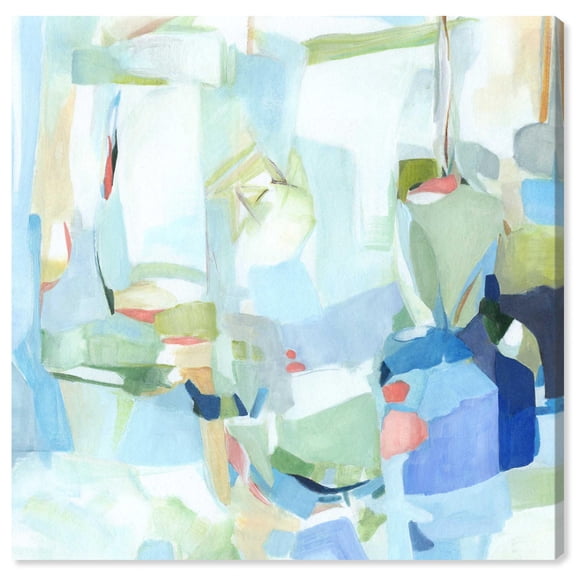 Tranquil Blues Canvas Print Summer Wall Decor by Art Remedy, Gallery Wrapped, 12 x 12