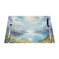 Tranquil with Daisies and Lake mat, heatresistant dining table mat