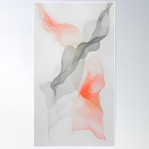 Tranquil Depths In Pastel Poster Wall Art, Modern Wall Decor For Living Room Bedroom, 24x36 UNFRAMED