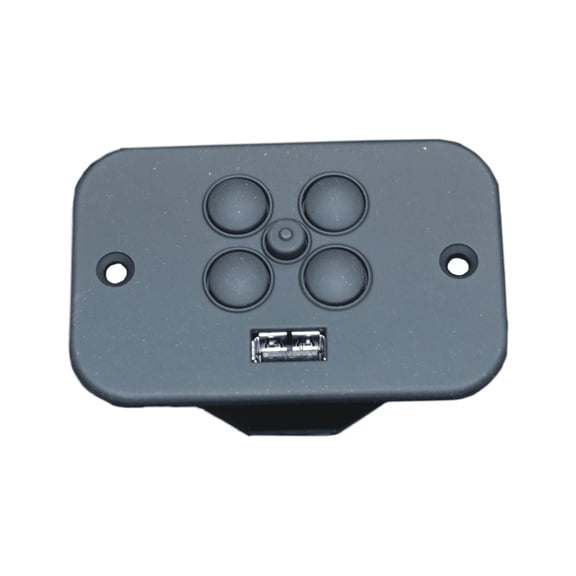 Tranquil Ease 5 Button Black Rubber Handset with Home Function and 1A USB