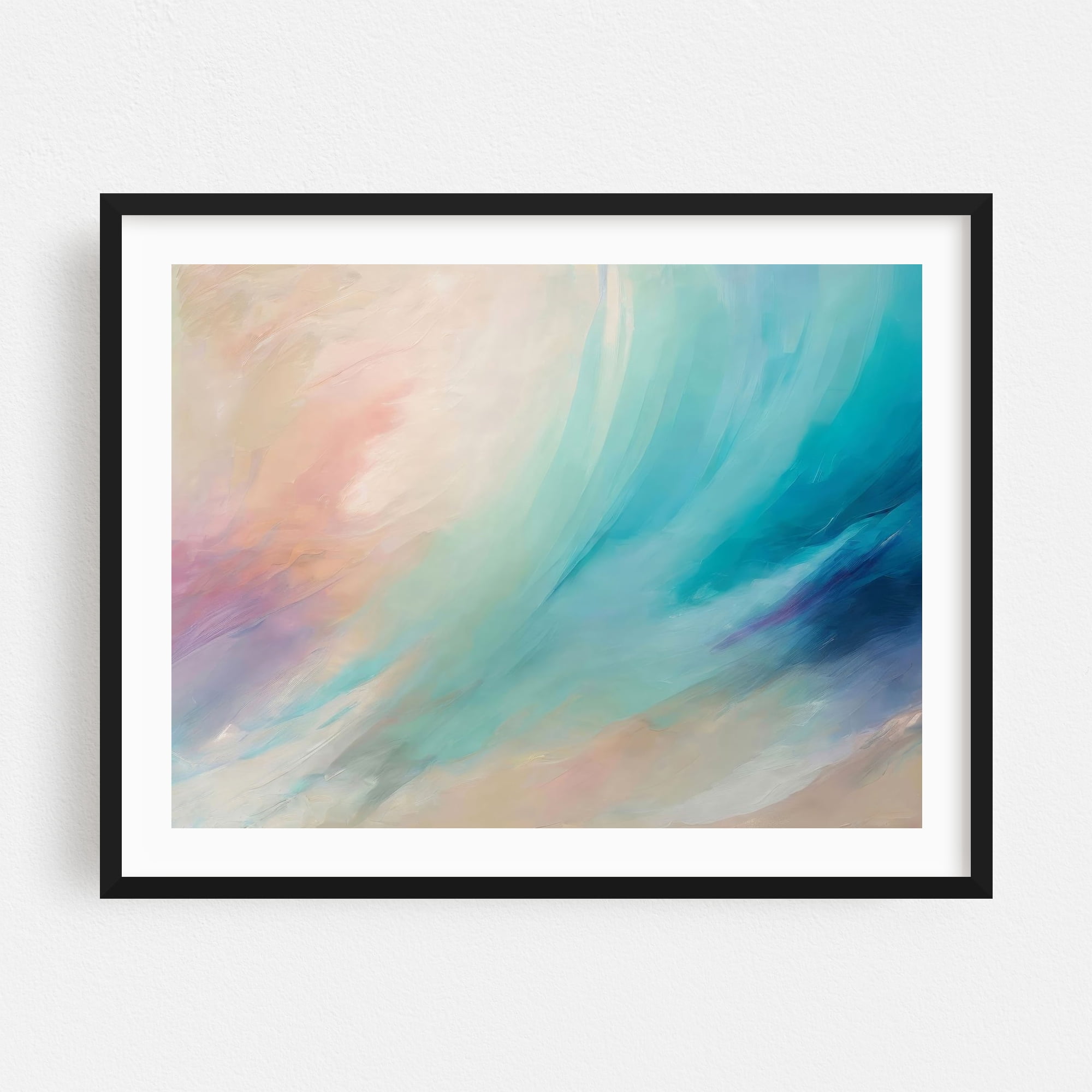 Photo inspiration: Picture Idea: Tranquil Horizons Digital Art Abstract Pastel Modern Art Minimalist