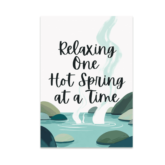 Tranquil Hot Spring Art - Hot Springs Seeker - 13x19 Poster Print