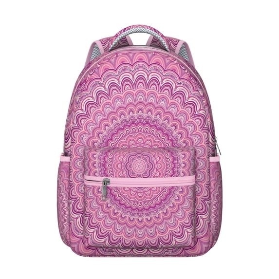 Tranquil Mantra Inspired Backpack - Breathable Mesh Shoulder Straps Bookbag, Water-Resistant College Essential Carrier Gift for Dorm Life