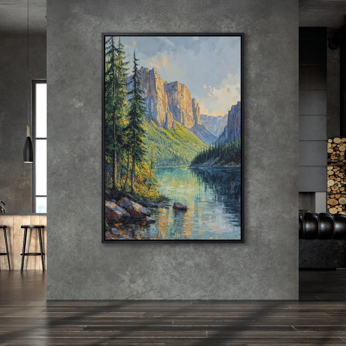 Tranquil Mountain Lake Landscape, Nature Poster, Landscape Wall Art ...