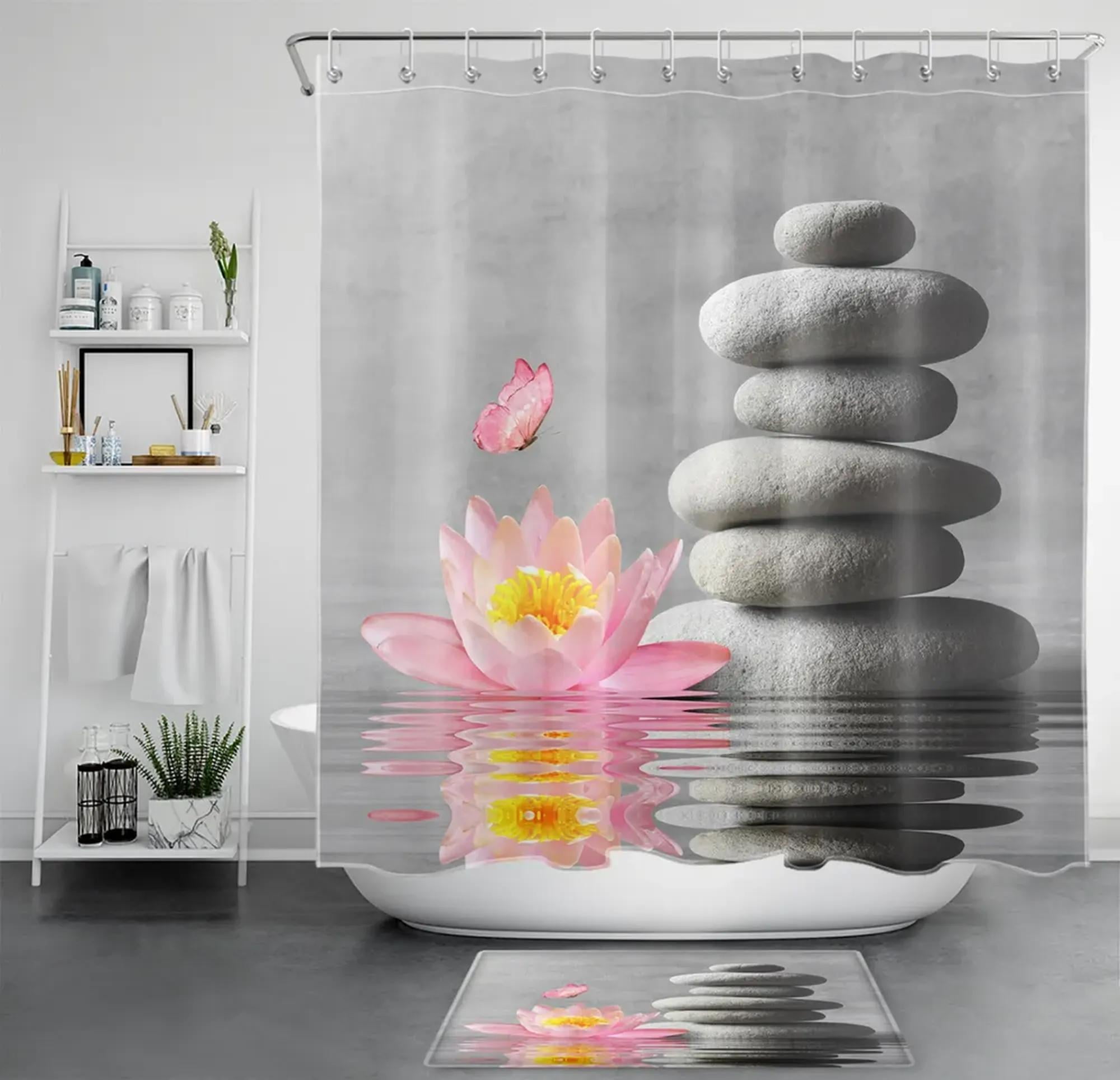 Tranquil Oasis Serene Water Lily Shower Curtain Create a Calming
