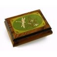thumbnail image 1 of Tranquil Olive Green and Wood Tone Dragonfly Music Box - All I Ask of You, 1 of 2