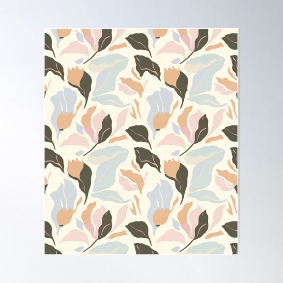 Tranquil Petal Elegance: Delicate Botanical Design Poster Wall Art, Modern Wall Decor For Living Room Bedroom, 8x12 UNFRAMED