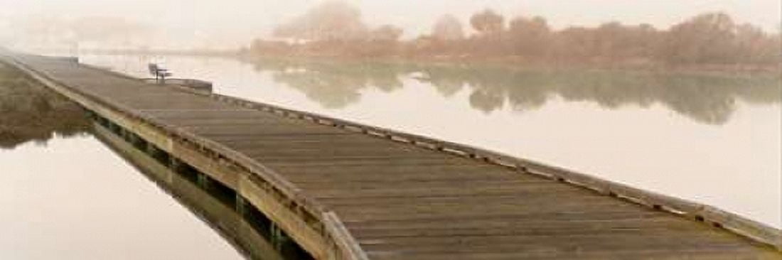 Tranquil Pier Canvas Art - Alan Blaustein (8 x 24)